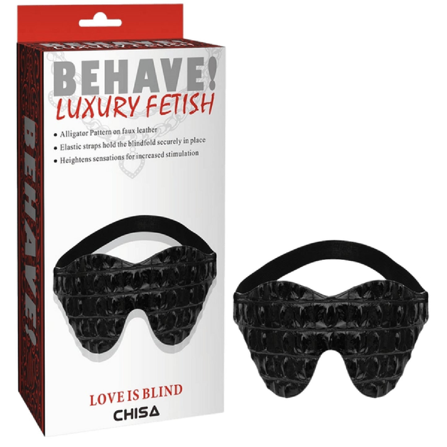 Love Is Blind Alligator Pattern Blindfold – Adjustable Elastic Strap Blindfold