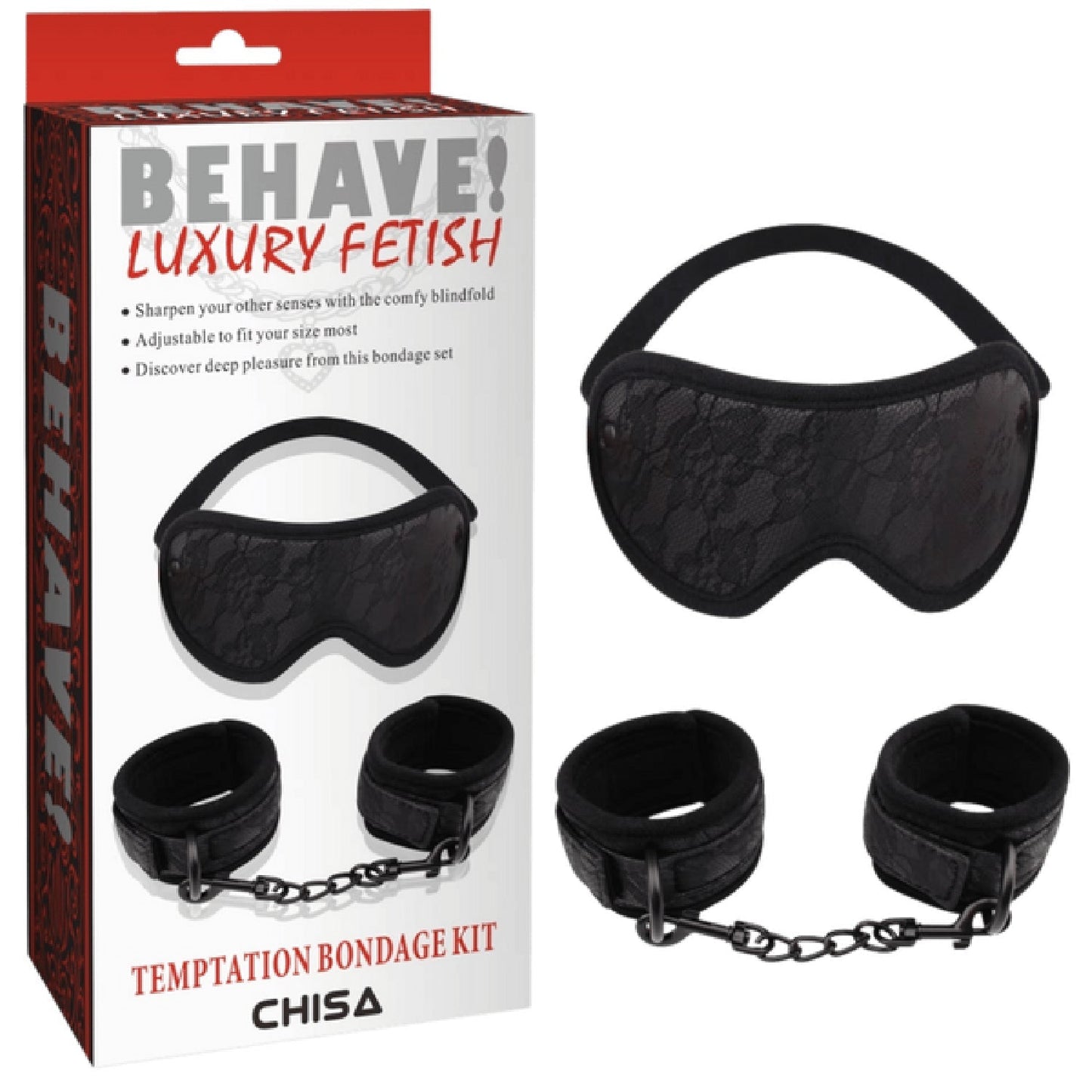 Temptation Bondage Kit – Adjustable Collar and Handcuffs Bondage Kit