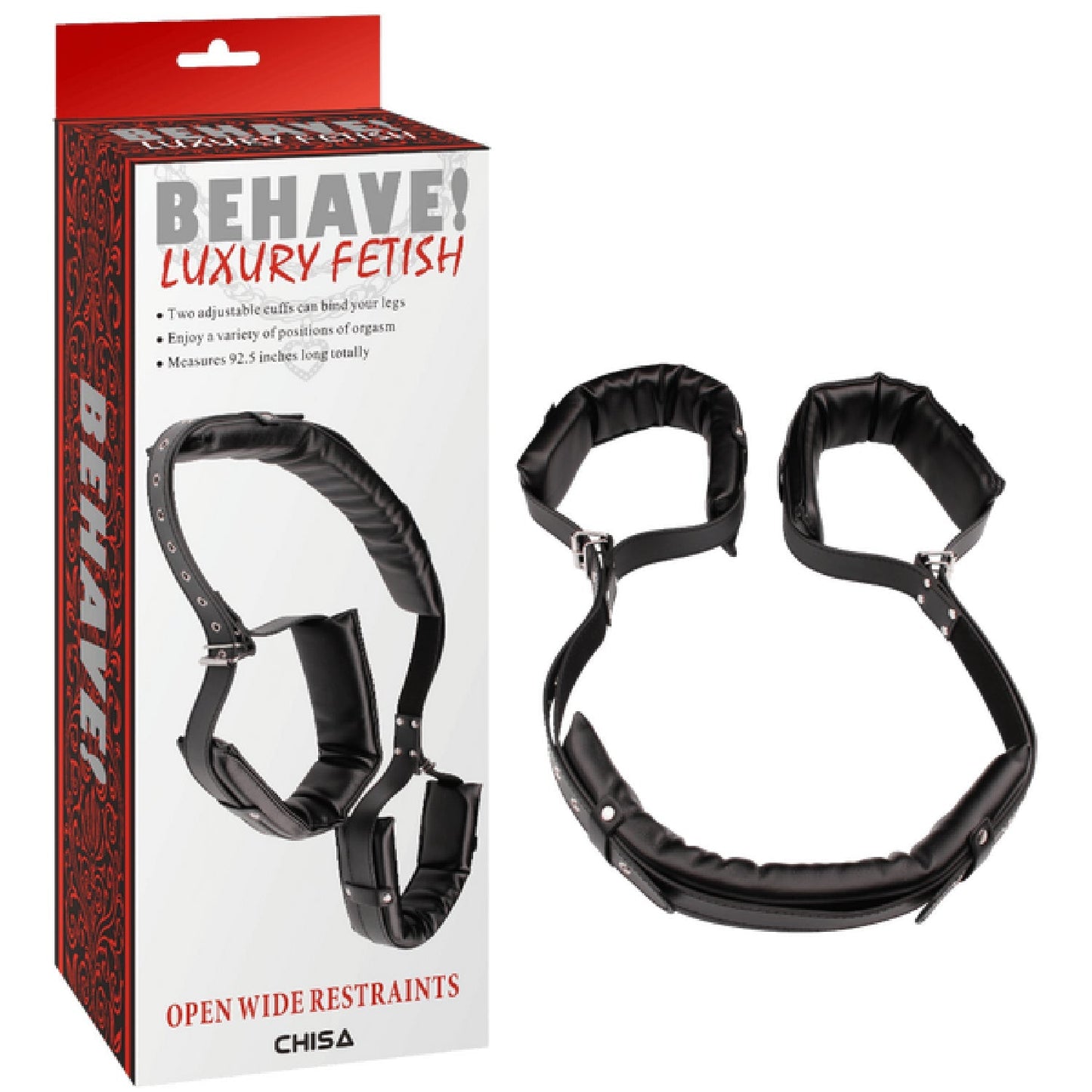 Open Wide Restraints – Fully Adjustable Bondage Restraints with Metal Hook