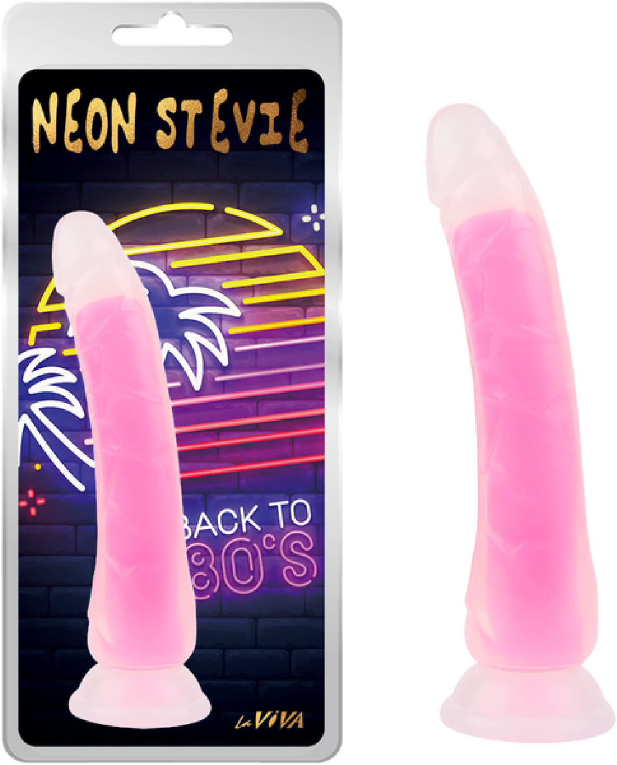 Neon Stevie 8.4 Inch – Glow-in-the-Dark Silicone Vibrator