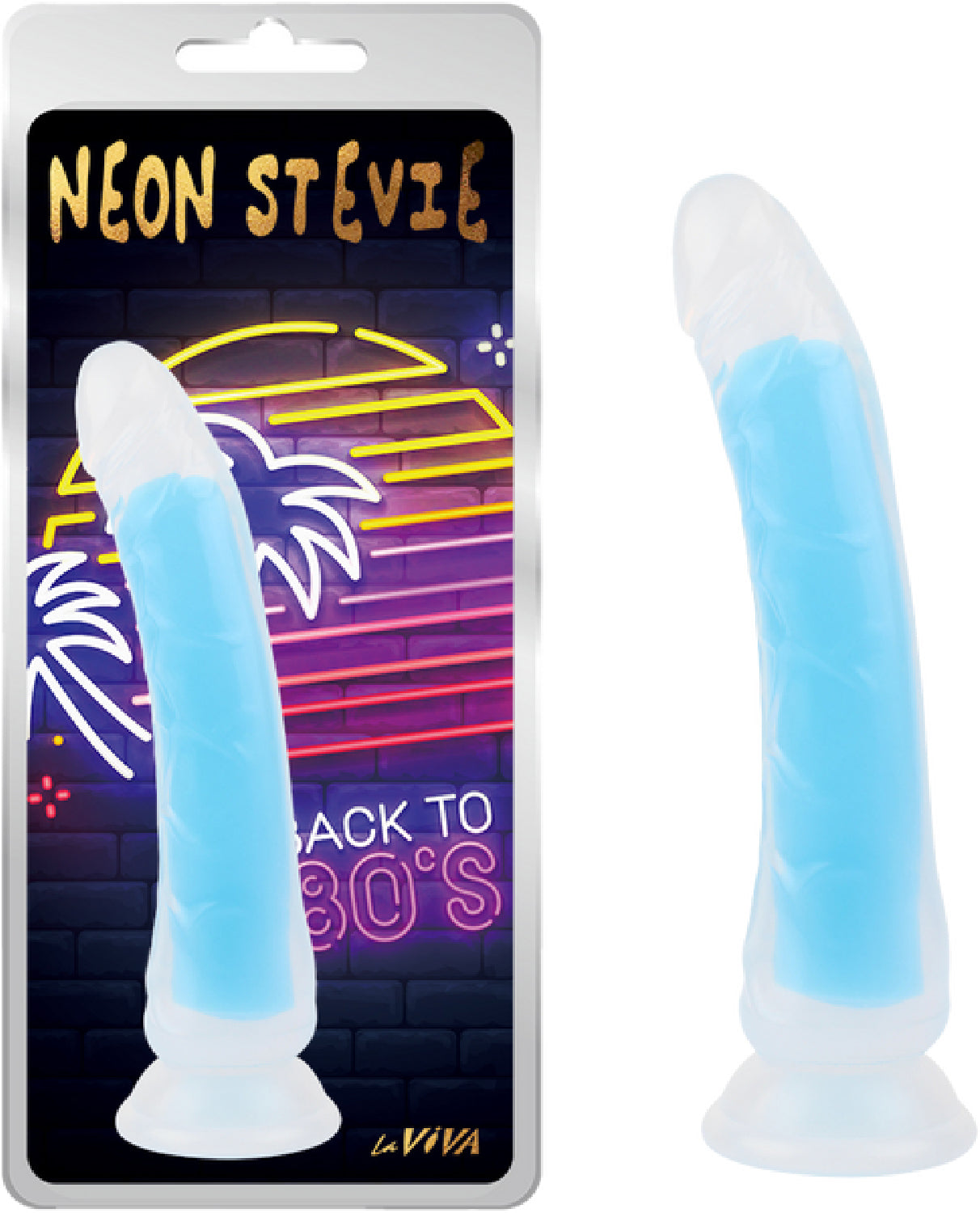 Neon Stevie 8.4 Inch – Glow-in-the-Dark Silicone Vibrator