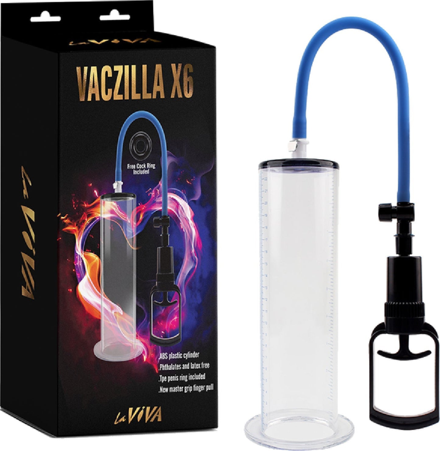 Vaczilla X6 – 7.9 Inch Phthalate-Free Penis Pump with TPR Sleeve and ABS Cylinder