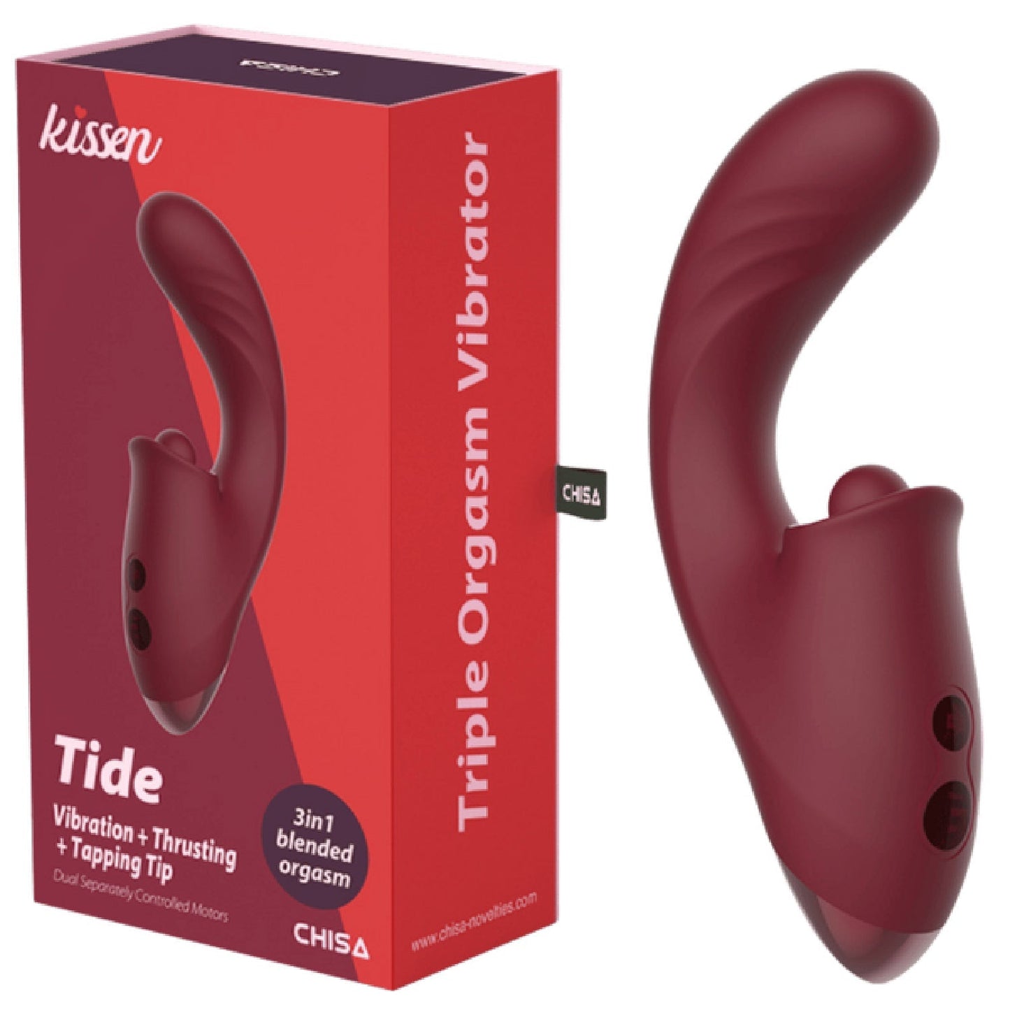 Tide – Waterproof 17.8cm Silicone Vibrator with Multiple Patterns