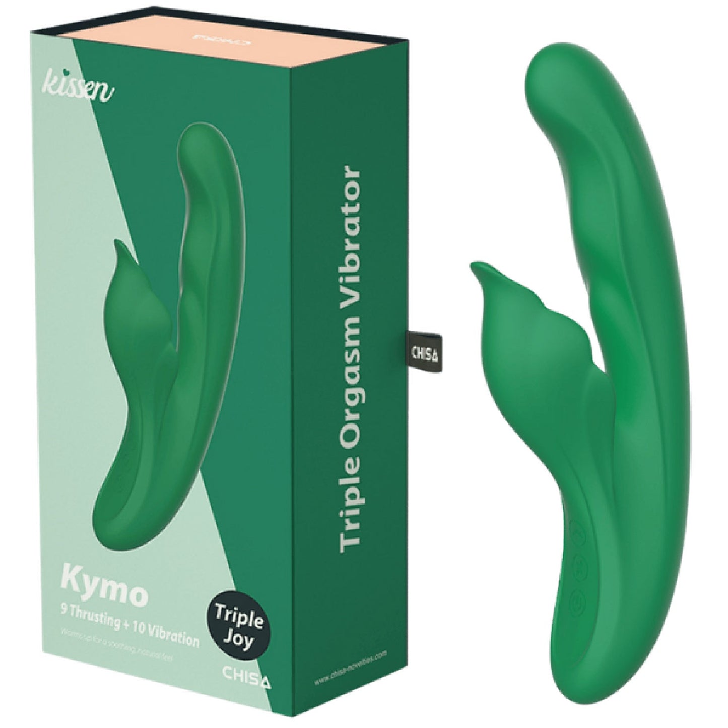 Kymo – Waterproof 9 Function Heated Silicone Vibrator 23.5cm