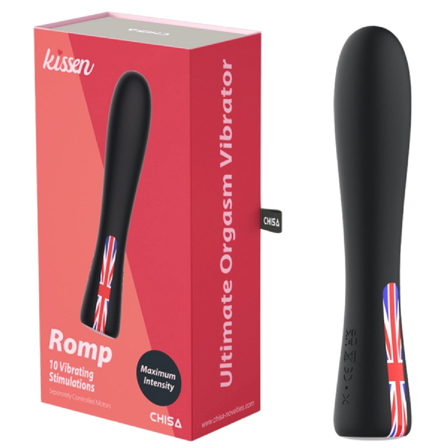 Romp – Waterproof 18cm Silicone Vibrator with 10 Vibration Patterns