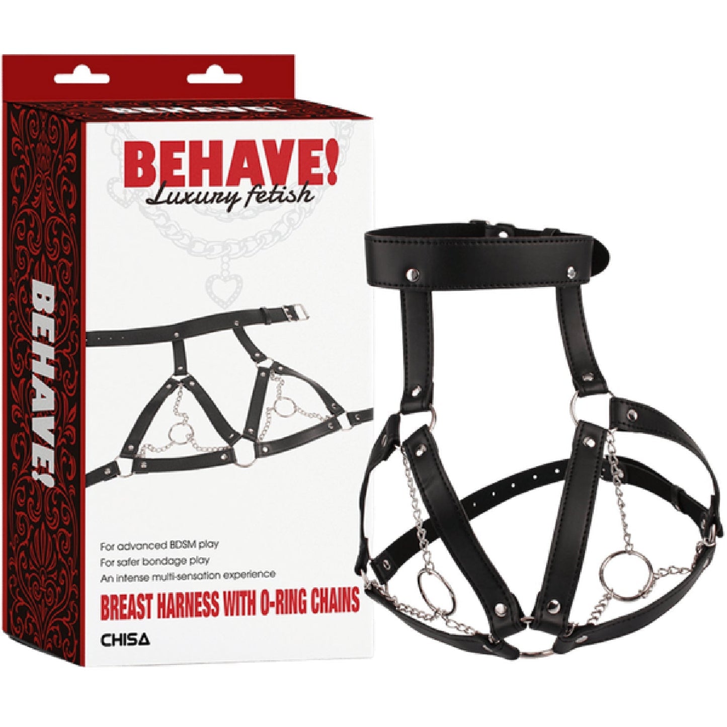 Breast Harness with O-Ring Chains – BDSM Bondage Harness