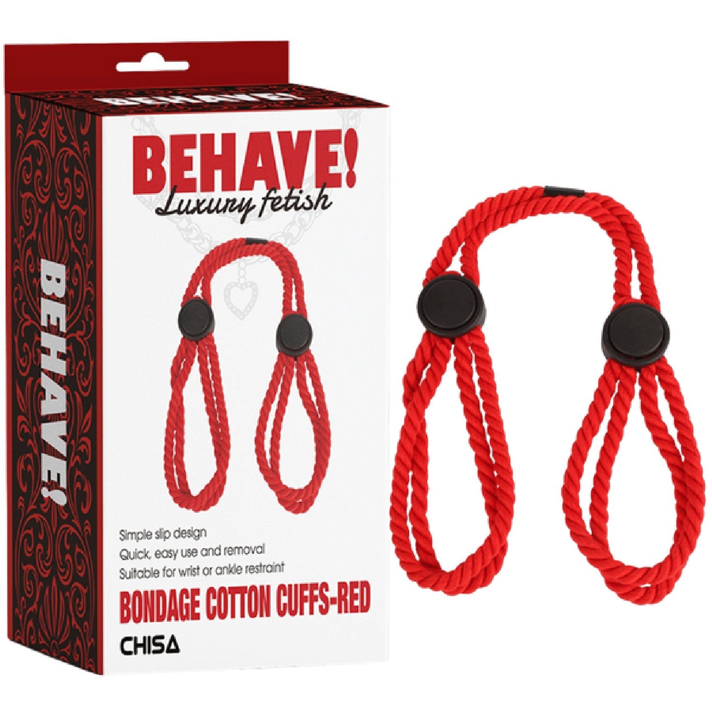 Bondage Cotton Cuffs – Simple Slip Design Restraint Cuffs