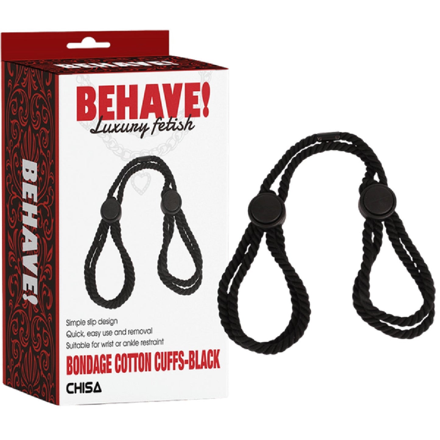 Bondage Cotton Cuffs – Simple Slip Design Restraints