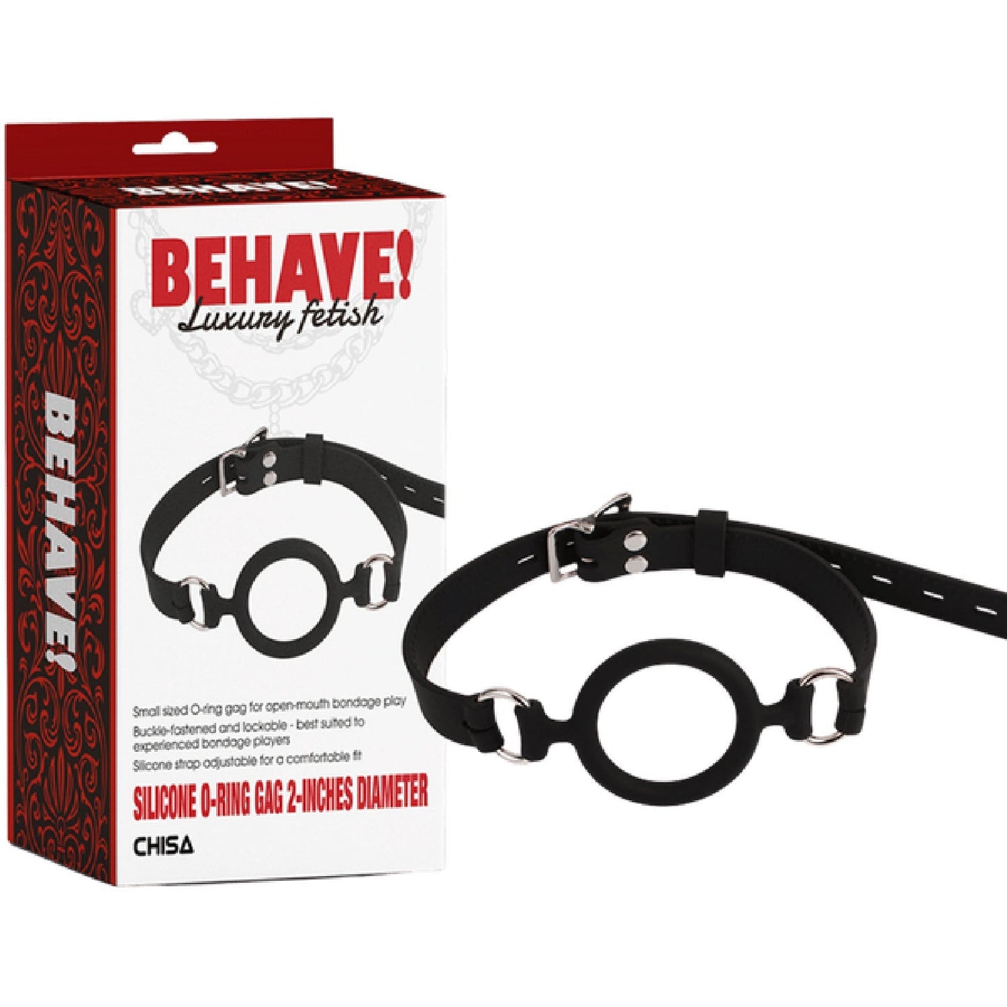 Silicone O-Ring Gag – Small Sized 2-Inch Diameter Bondage Gag