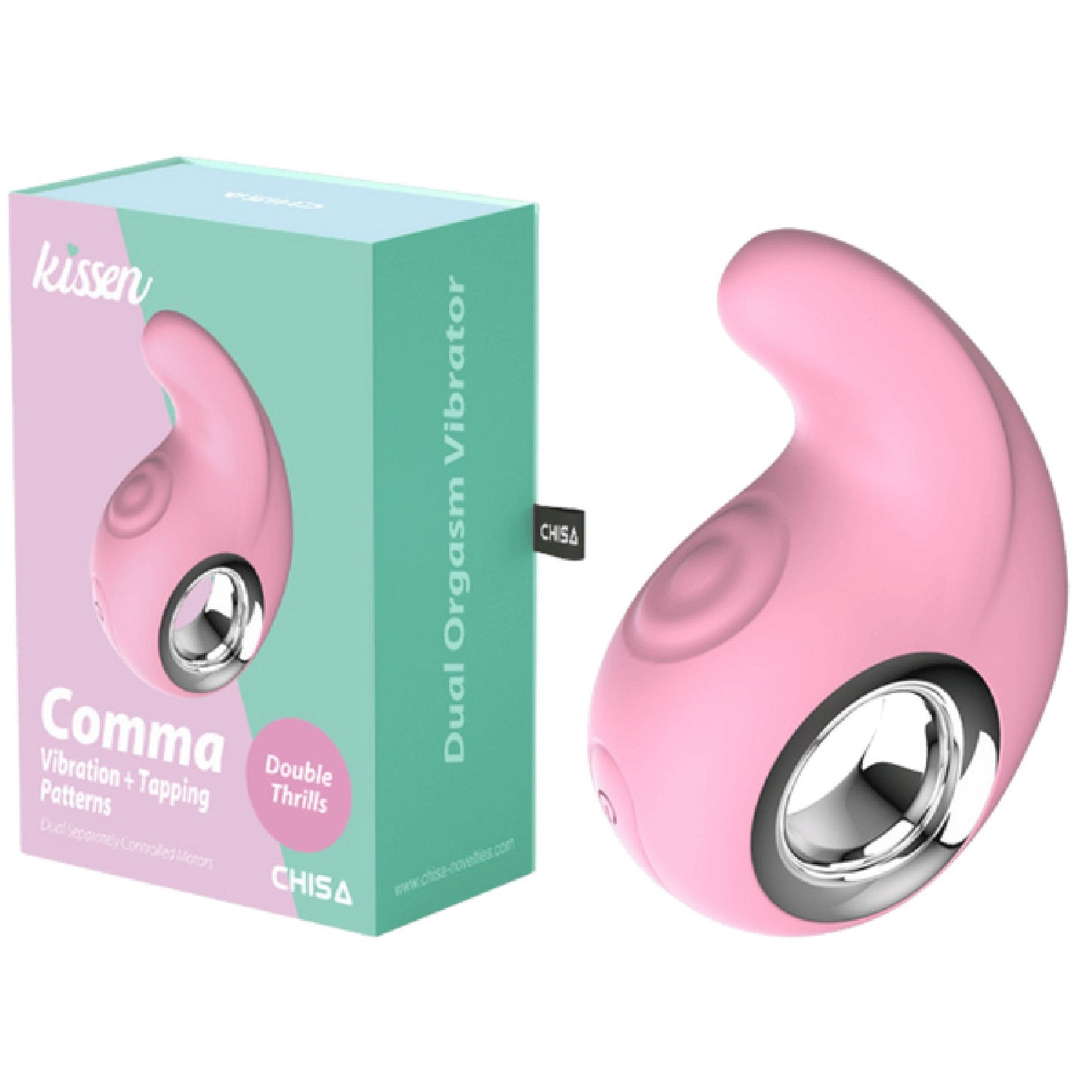 Comma – Waterproof Silicone Vibrator with 10 Vibration and Tapping Patterns 9cm