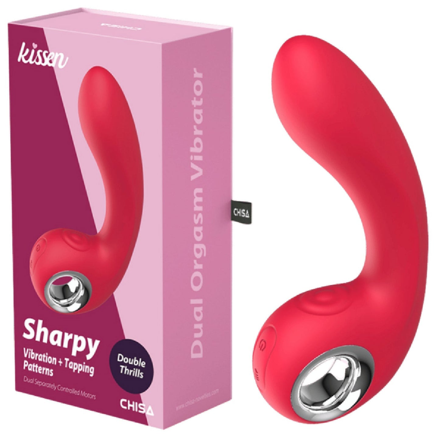 Sharpy – Waterproof Silicone Vibrator with 10 Vibration and Tapping Patterns 17.8cm