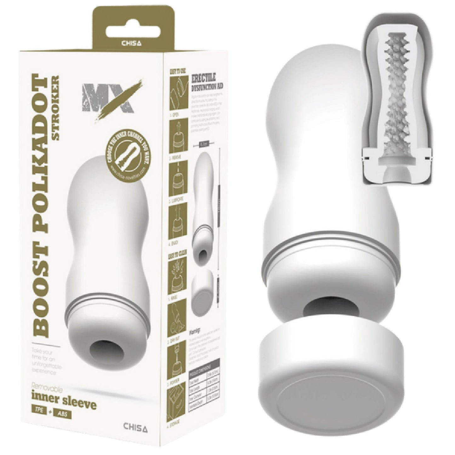 Boost Polkadot – Super-Soft 16 cm Stroker Made of TPE and ABS Materials