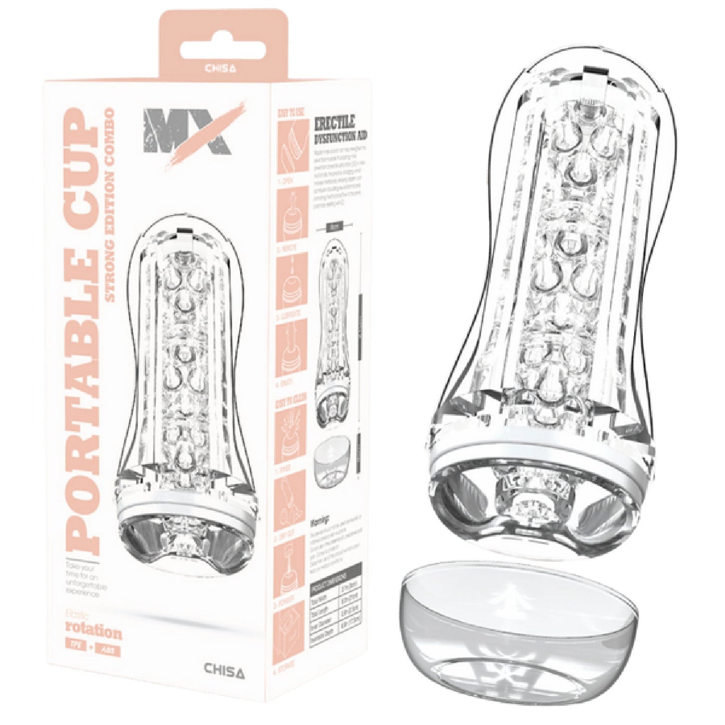 Portable Cup Strong Edition Combo – Super Soft Sucking Device 21cm