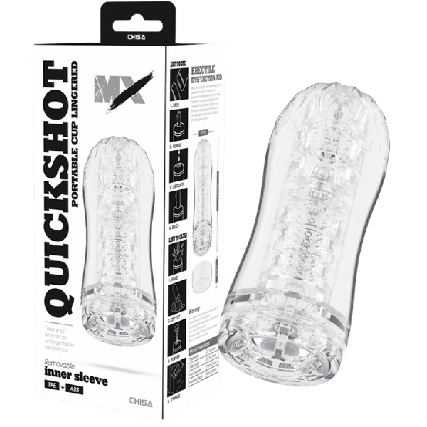 Quickshot Portable Cup – 17cm Super-Soft Sucking Male Stroker