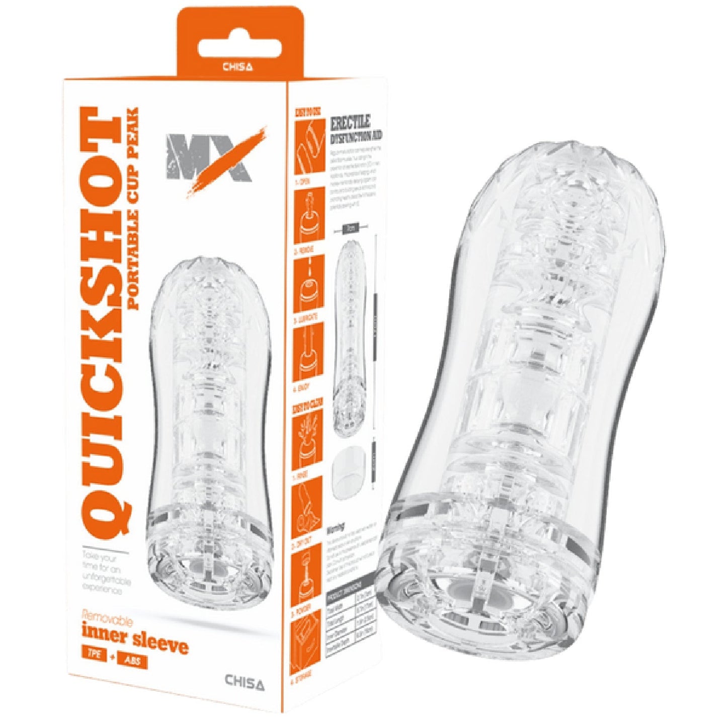 Quickshot Portable Cup Peak – Super-Soft 17cm Male Masturbator Sleeve