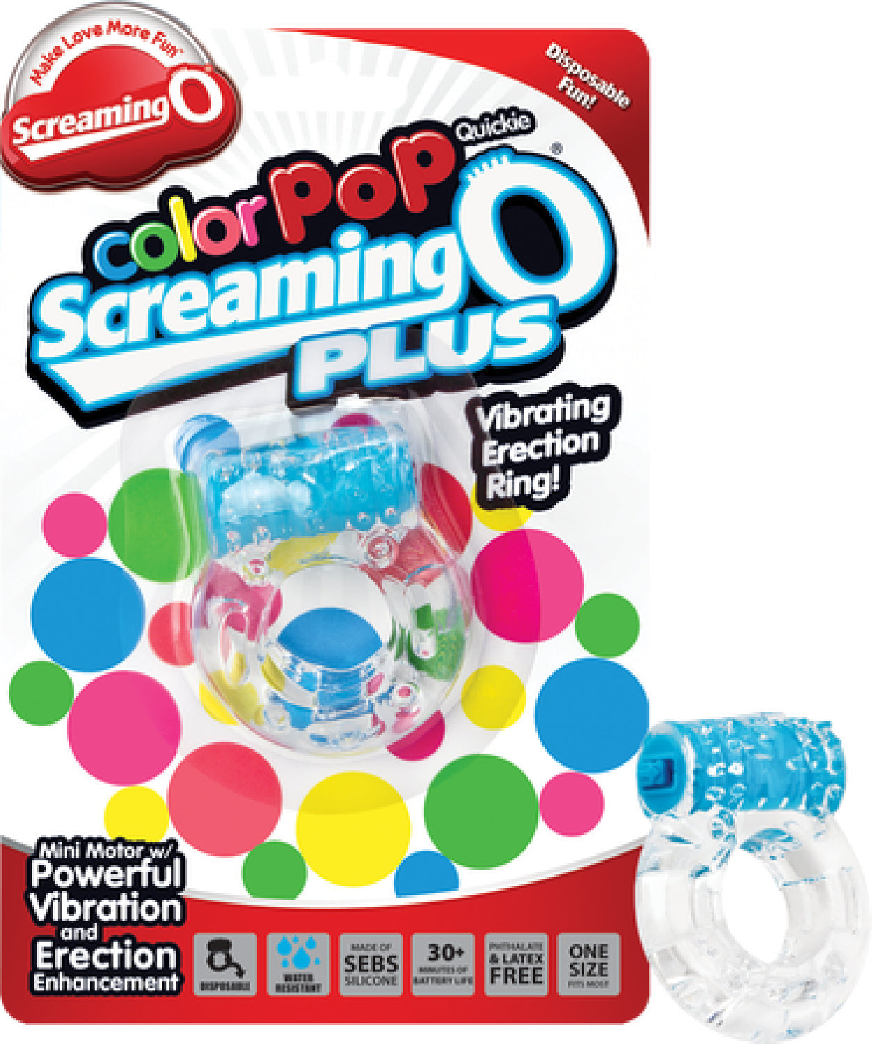 Screaming O Colour Pop Quickie Plus – Vibrating Erection Ring