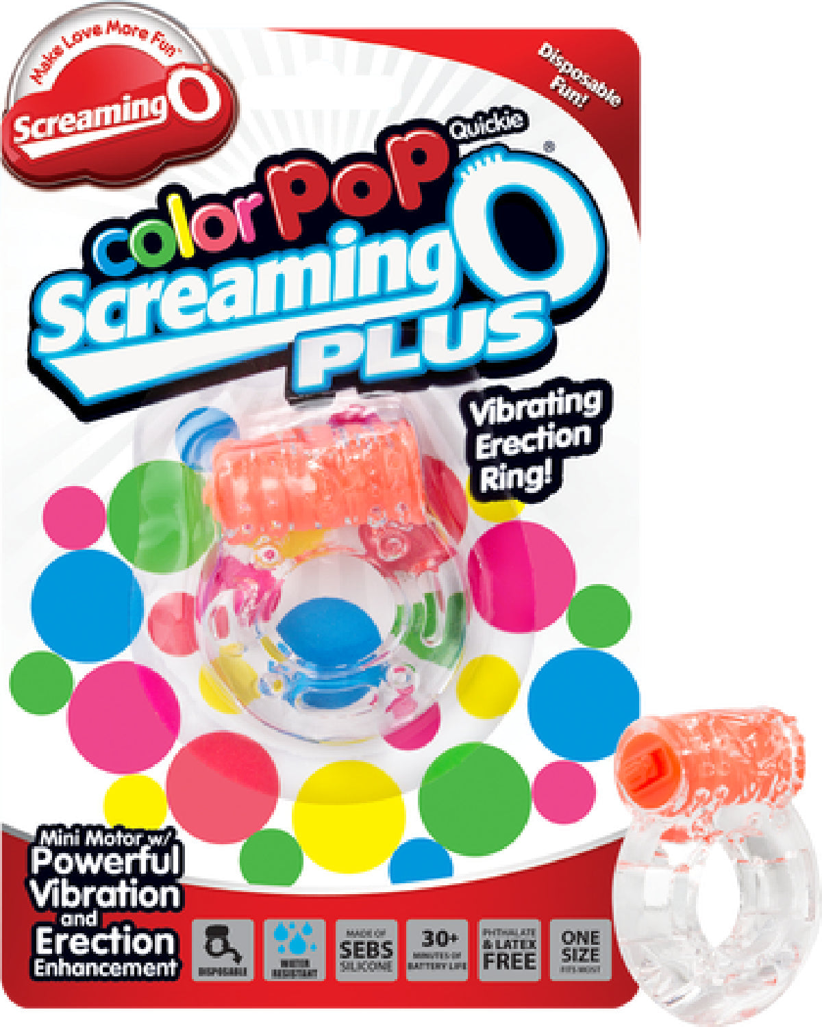 Screaming O Colour Pop Quickie Plus – Vibrating Erection Ring