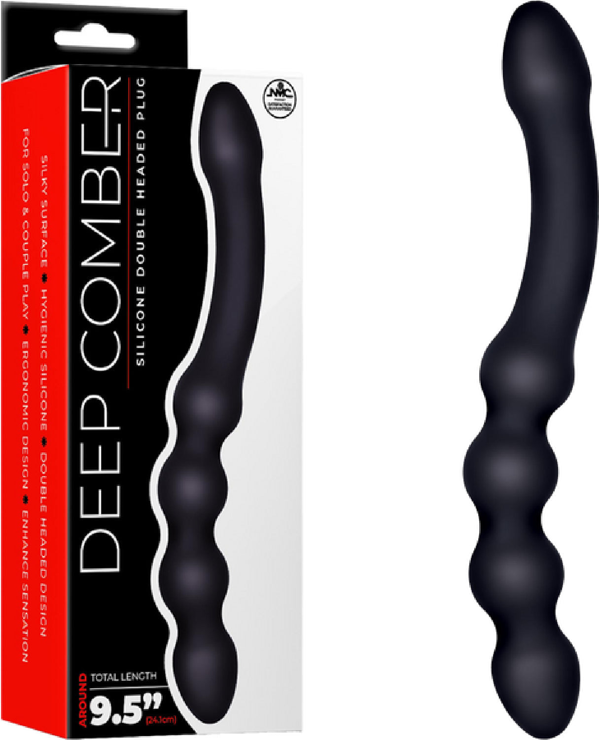 Deep Comber Ribbed – Double-Headed Ergonomic Silicone Dildo 9.5 Inch