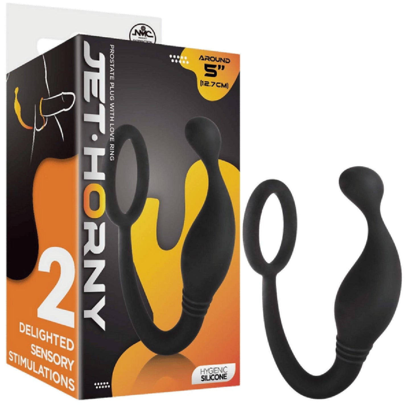 Prostate Plug with Love Ring – Flexible 5 Inch Hygienic Silicone Prostate Plug