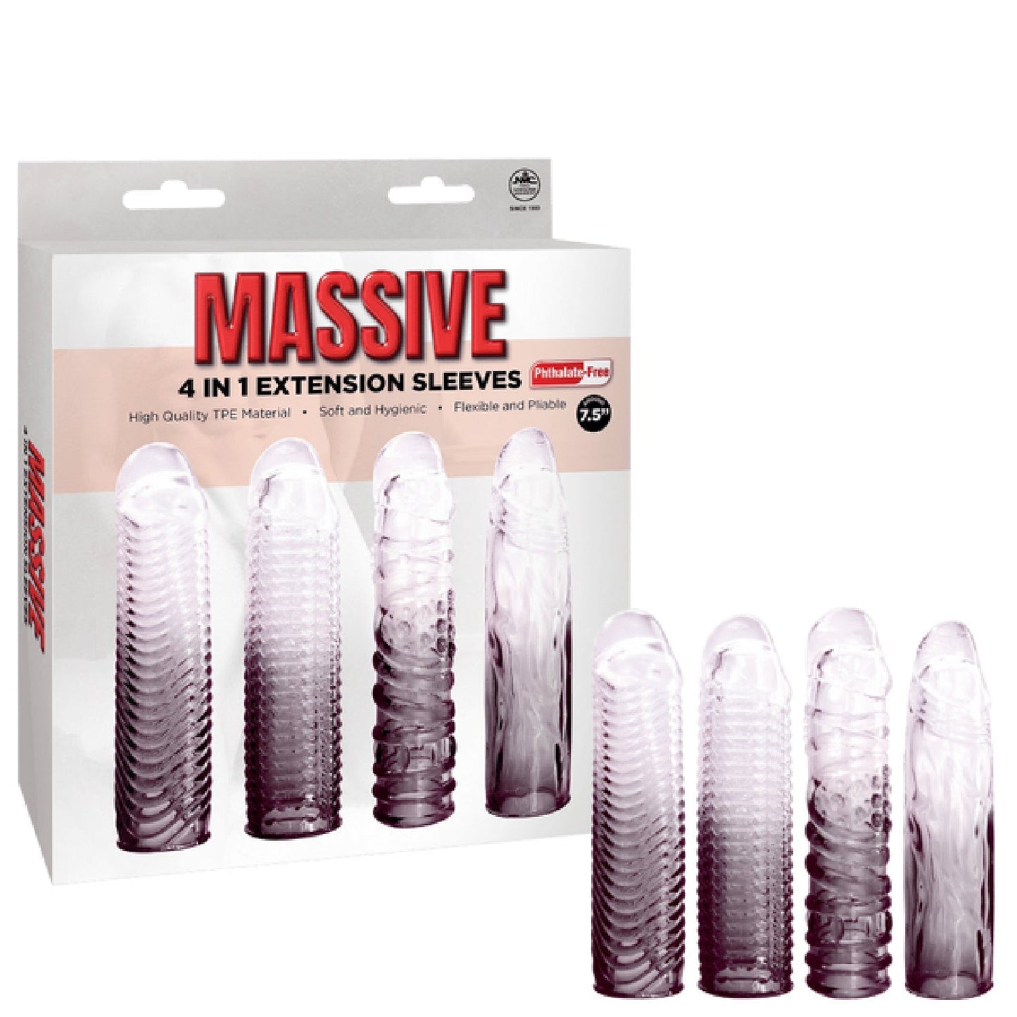 4 in 1 Extension Sleeve (Smoke) – Soft Flexible 7.5 Inch Sleeve