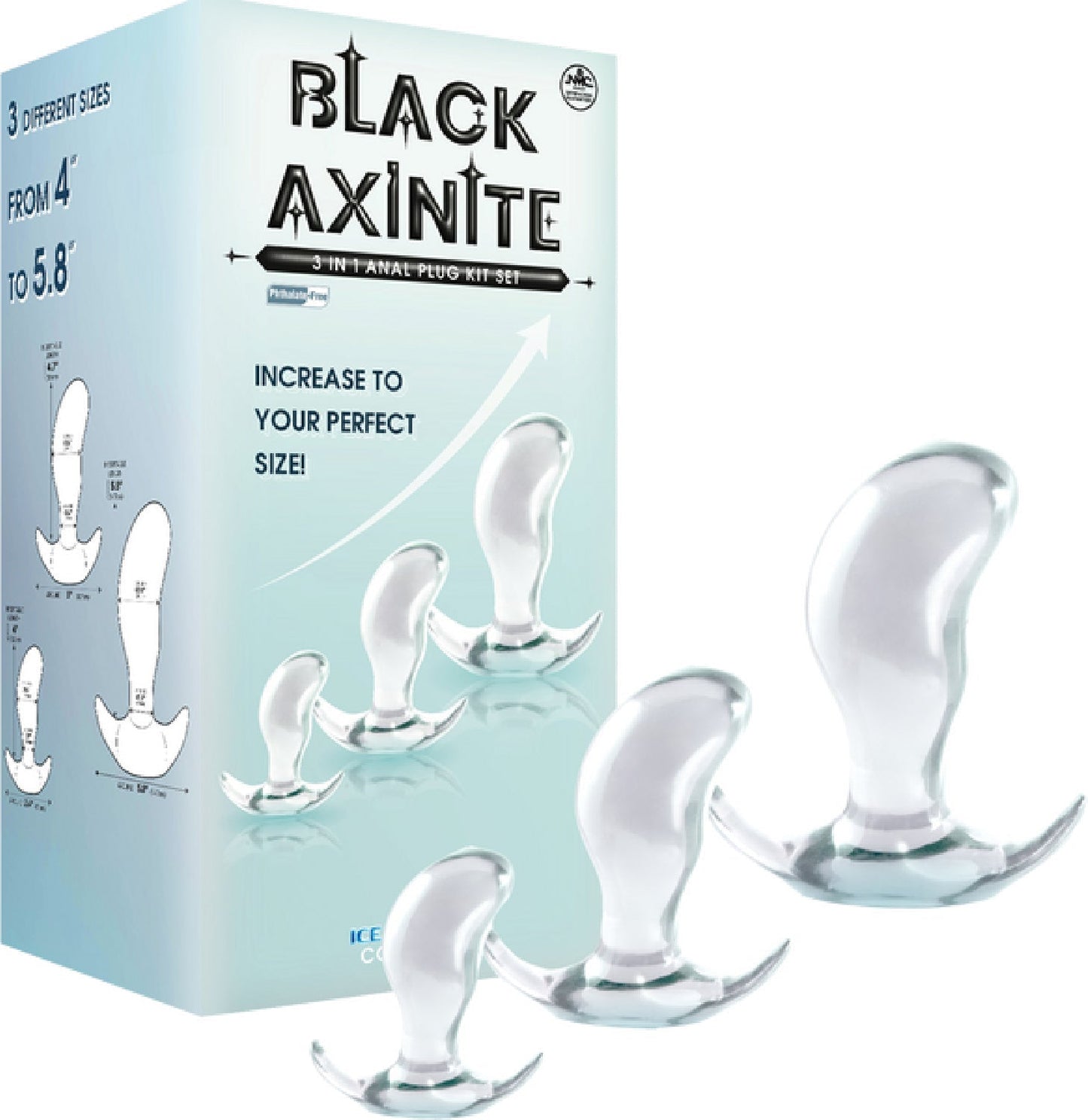 Anal Plug Kit Set - High Transparent TPE Material