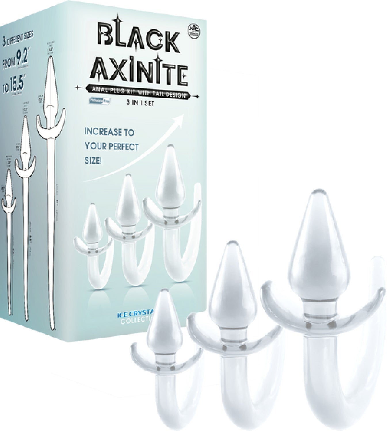 3 in 1 Anal Plug Kit – Flexible Hygienic Plug with Tail