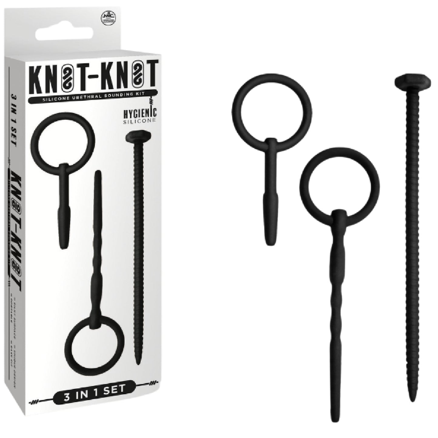 Silicone Urethral Sounding Kit (Black) – Body-Safe 6 to 8 Inch Urethral Sounds