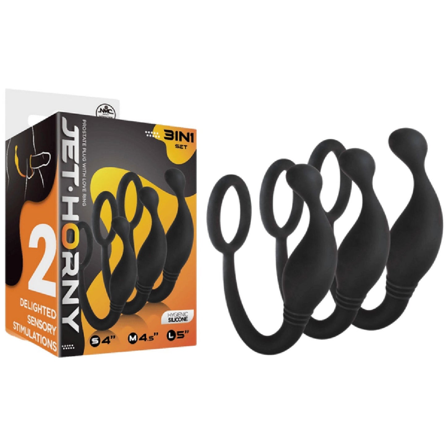 Prostate Plug Set – Hygienic Silicone 3-Piece Small, Medium, and Large Plugs