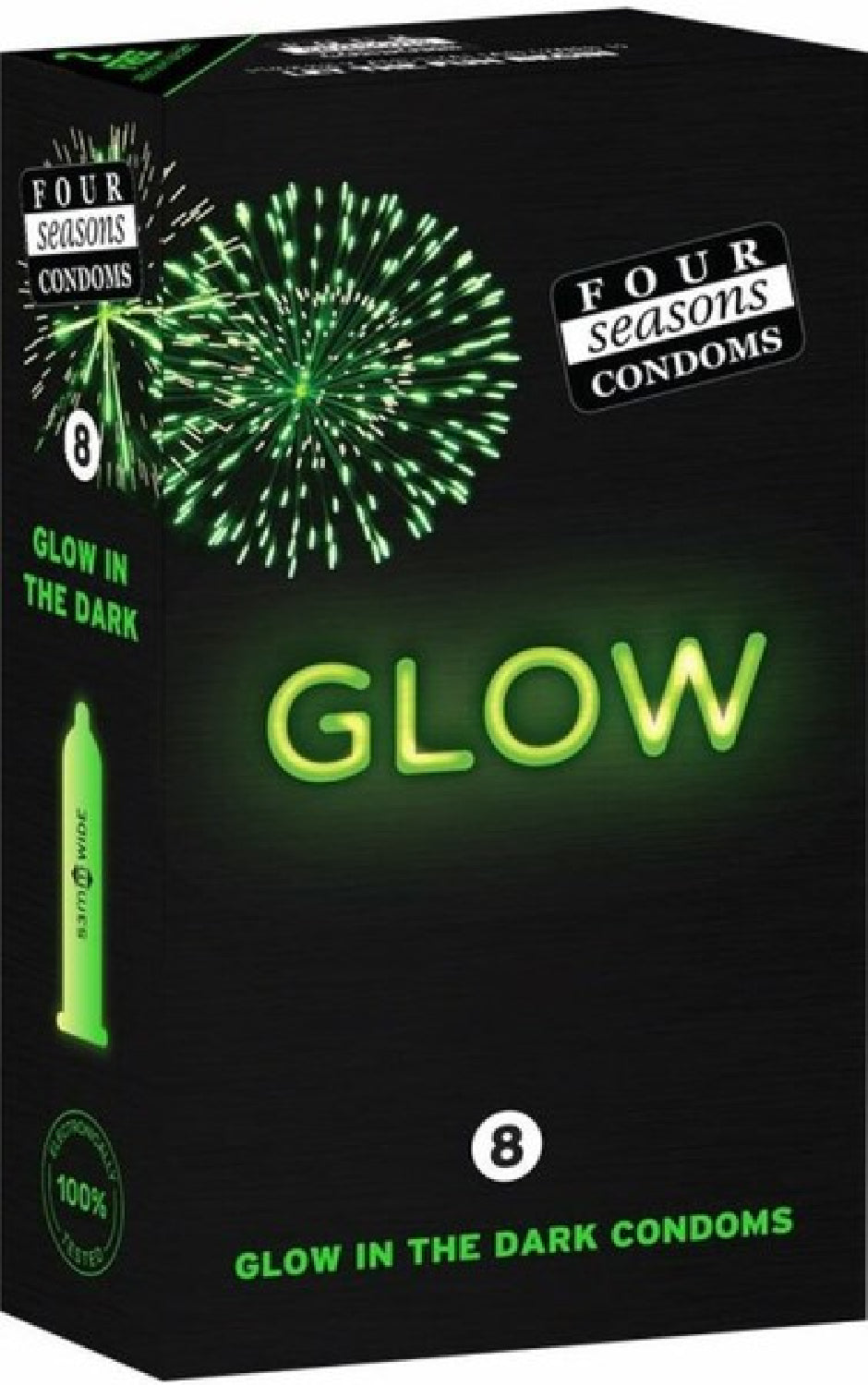 Four Seaons Glow N' Dark Condoms 8 Pack
