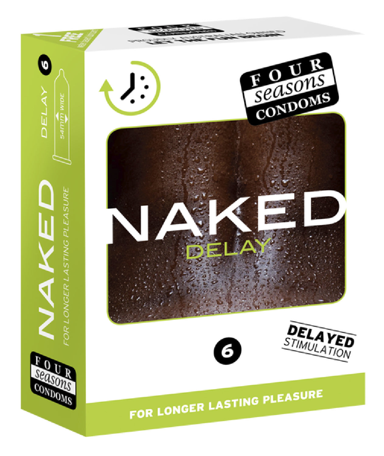 Four Seasons Naked Delay Condom - 6 Pack