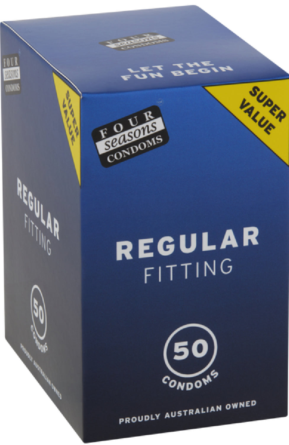 Four Seasons Regular Condoms – 54mm Lubricated Condoms 50 Pack