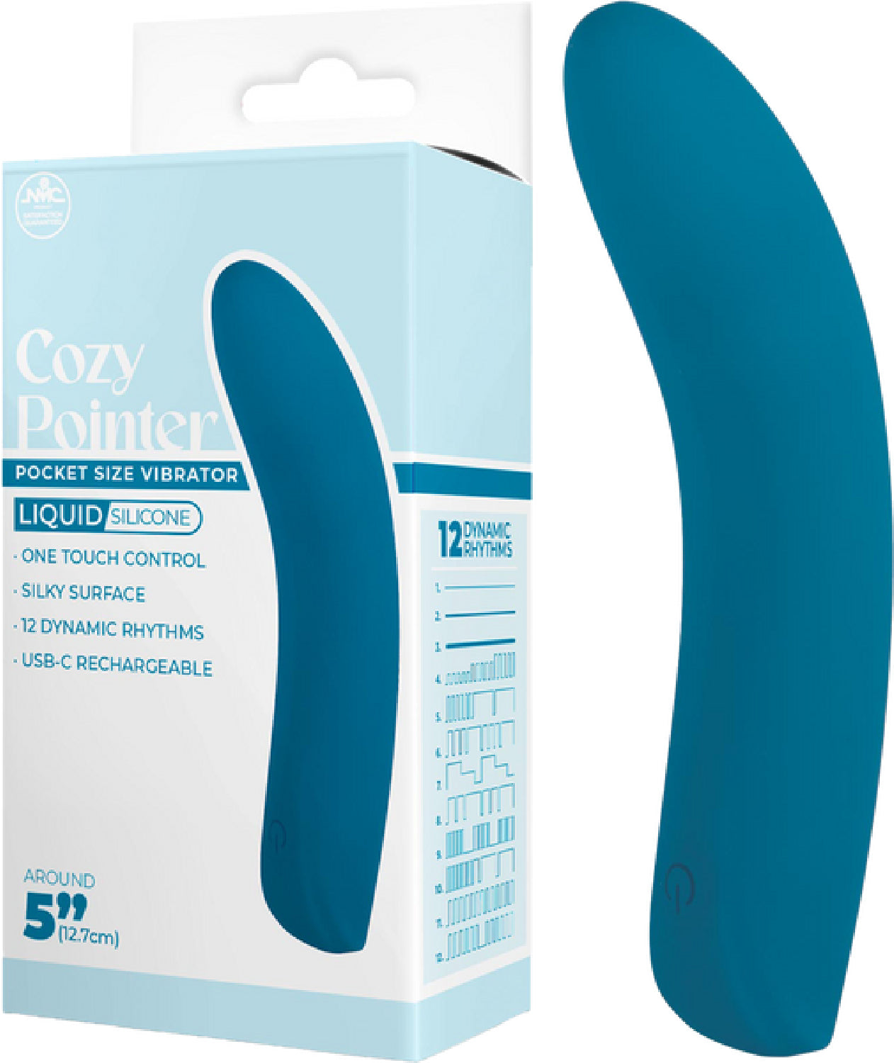 Cozy Pointer – Silicone Rechargeable 5 Inch Vibrator with One Touch Control