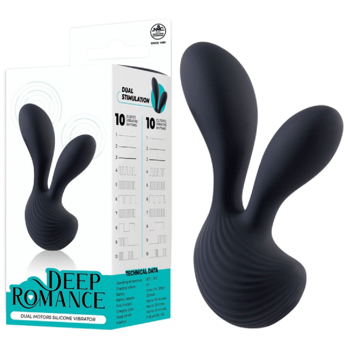 Dual Motors Silicone Vibrator – Splash Proof 4.7 Inch Rechargeable Vibrator