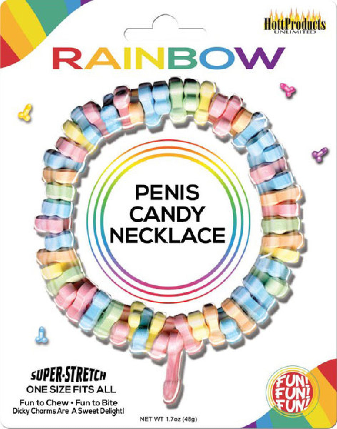 Dicky Carms Necklace – Multi-Flavored Edible Candy Charm Necklace
