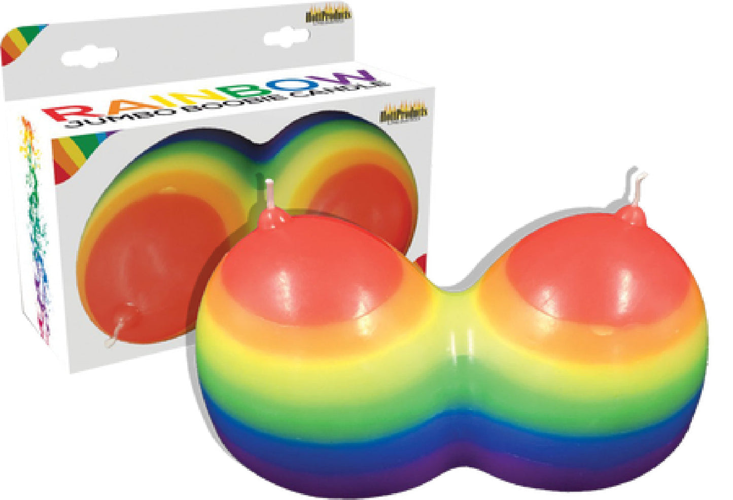 Rainbow Jumbow Boobie Candle – Decorative Candle