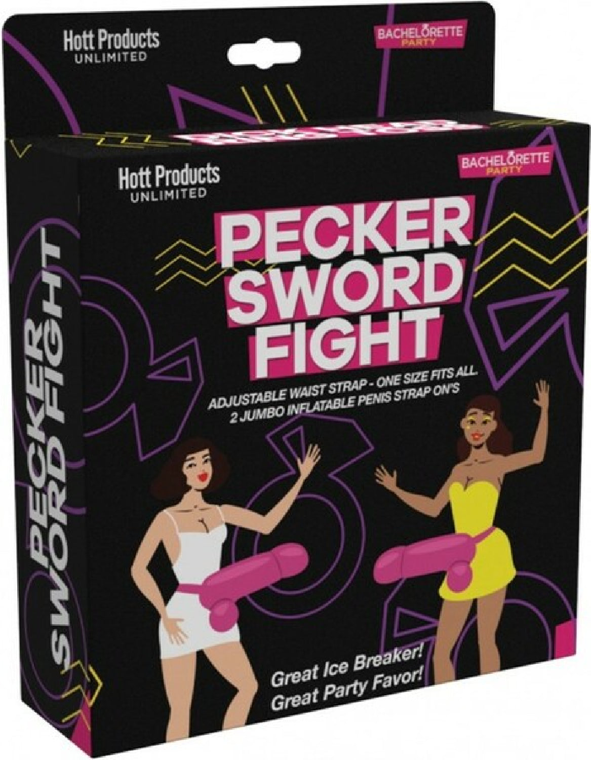 Bachelorette Pecker Sword Fight – Inflatable Strap-On Party Game Set