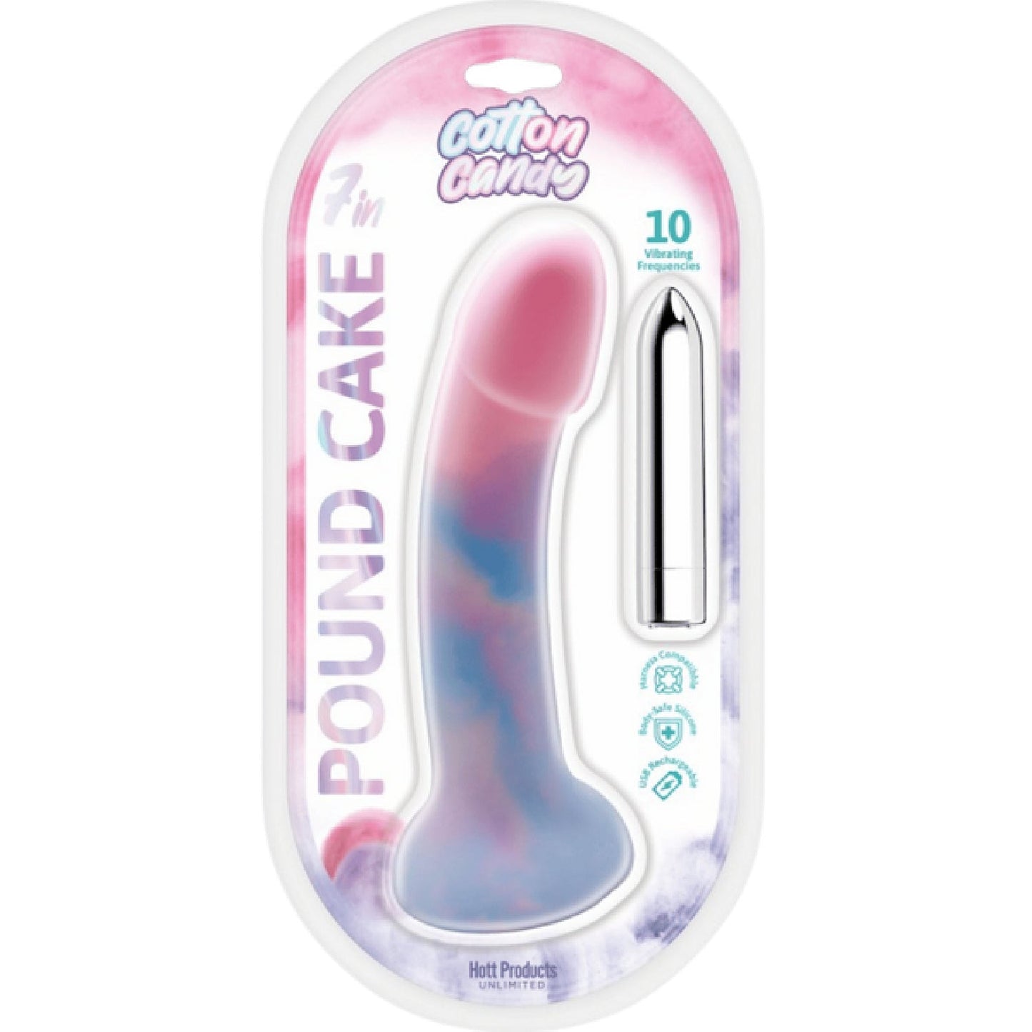 Poundcake Cotton Candy – Medical-Grade Silicone Customizable Vibration Vibrator