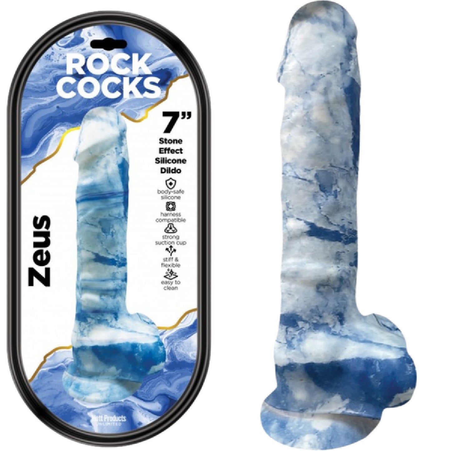 Rock Cocks Zeus – 7 Inch Textured Silicone Dildo