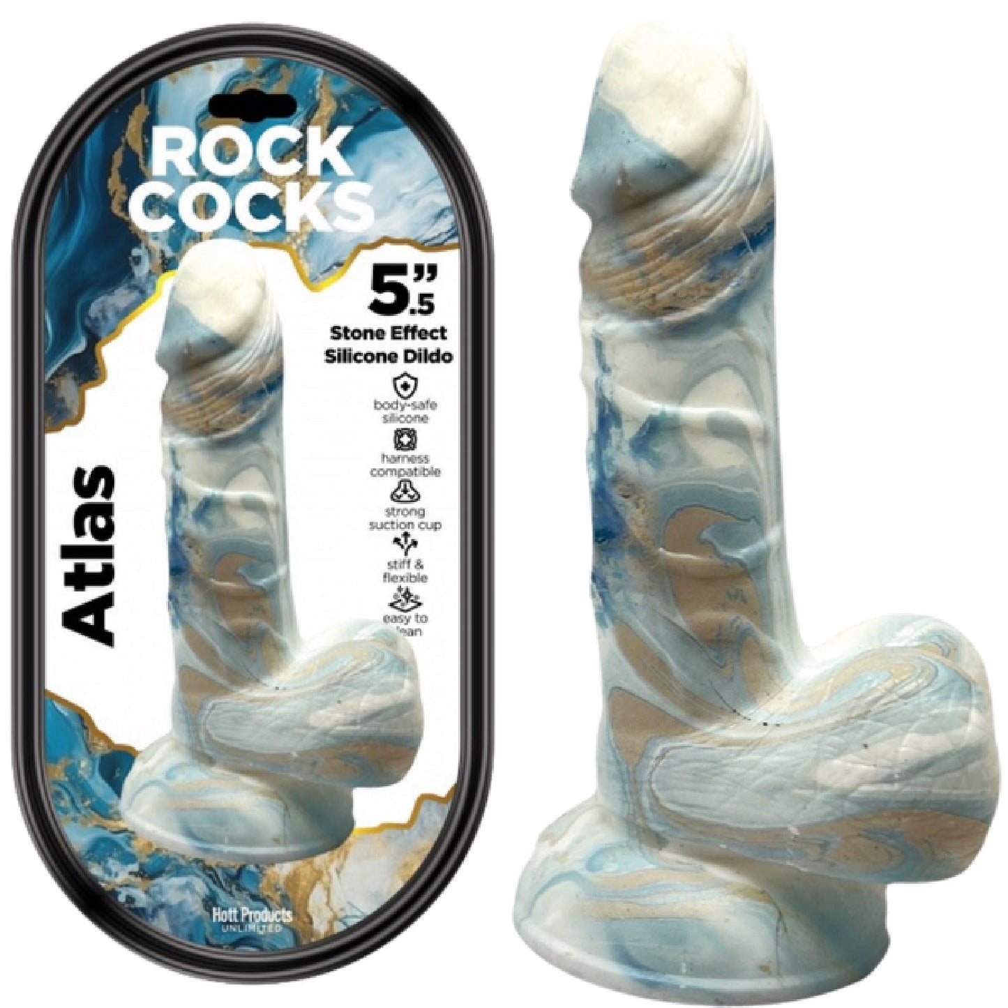 Rock Cocks Atlas – Textured 5.5 Inch Dildo