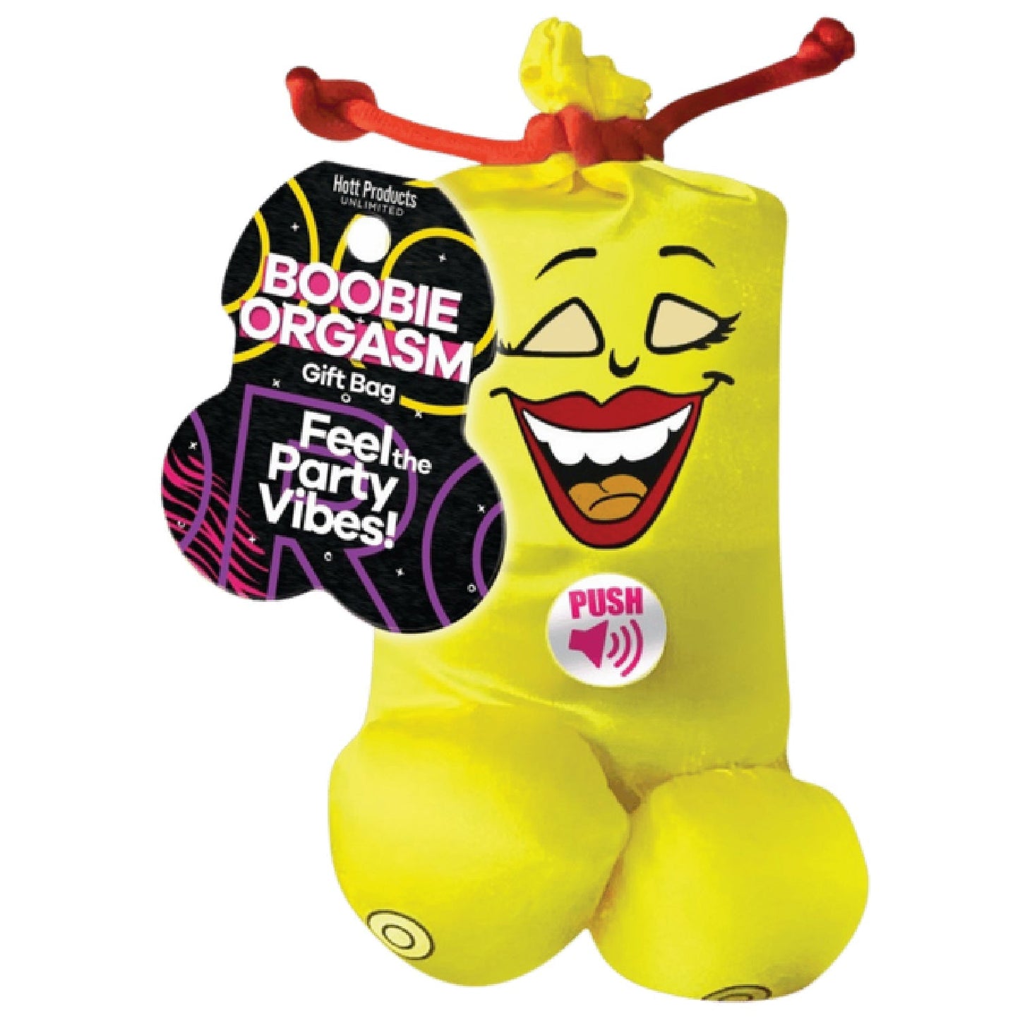Boobie Orgasm Talking Bag – Novelty Sound Feature Gift Bag for Parties