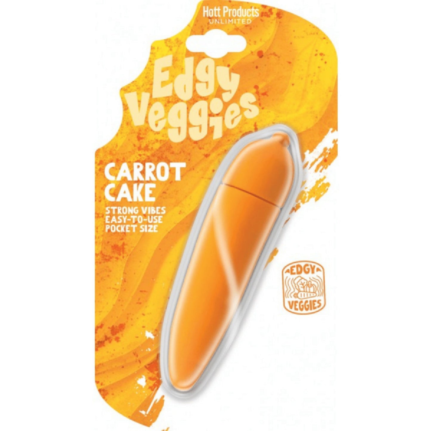 Edgy Veggies Carrot Shaped Mini Vibrator – Water-Resistant 10-Speed Mini Vibrator