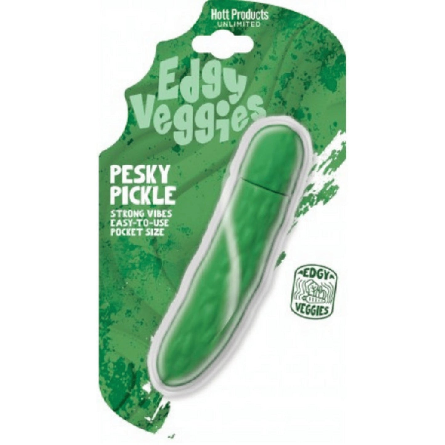 Edgy Veggies Pesky Pickle – Portable Waterproof Mini Vibrator with 10 Speeds