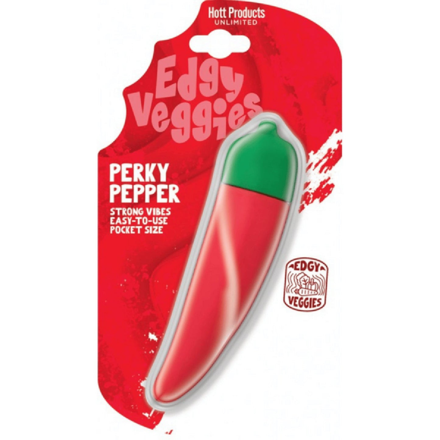 Edgy Veggies Perky Pepper Mini – Water-Resistant 10-Speed Mini Vibrator