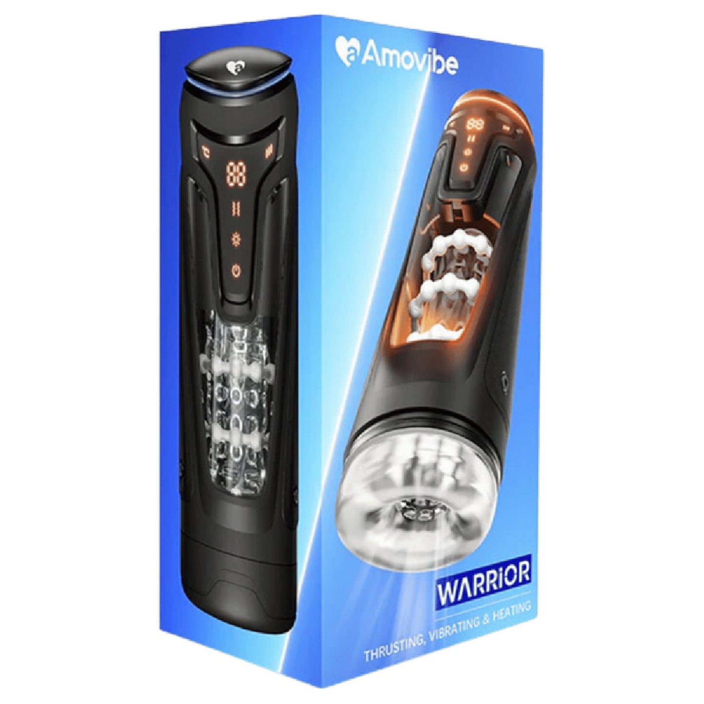 Warrior Heartbeat Nexus Ecstasy – Heated Thrusting Male Masturbator with Vibrations