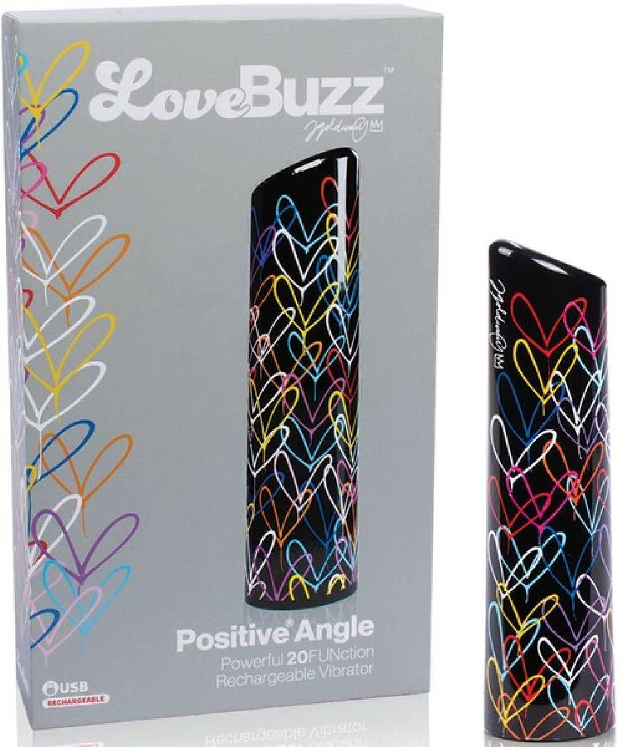 LoveBuzz Positive Angle – Waterproof Rechargeable Massager with Wide Angled Vibration Surface