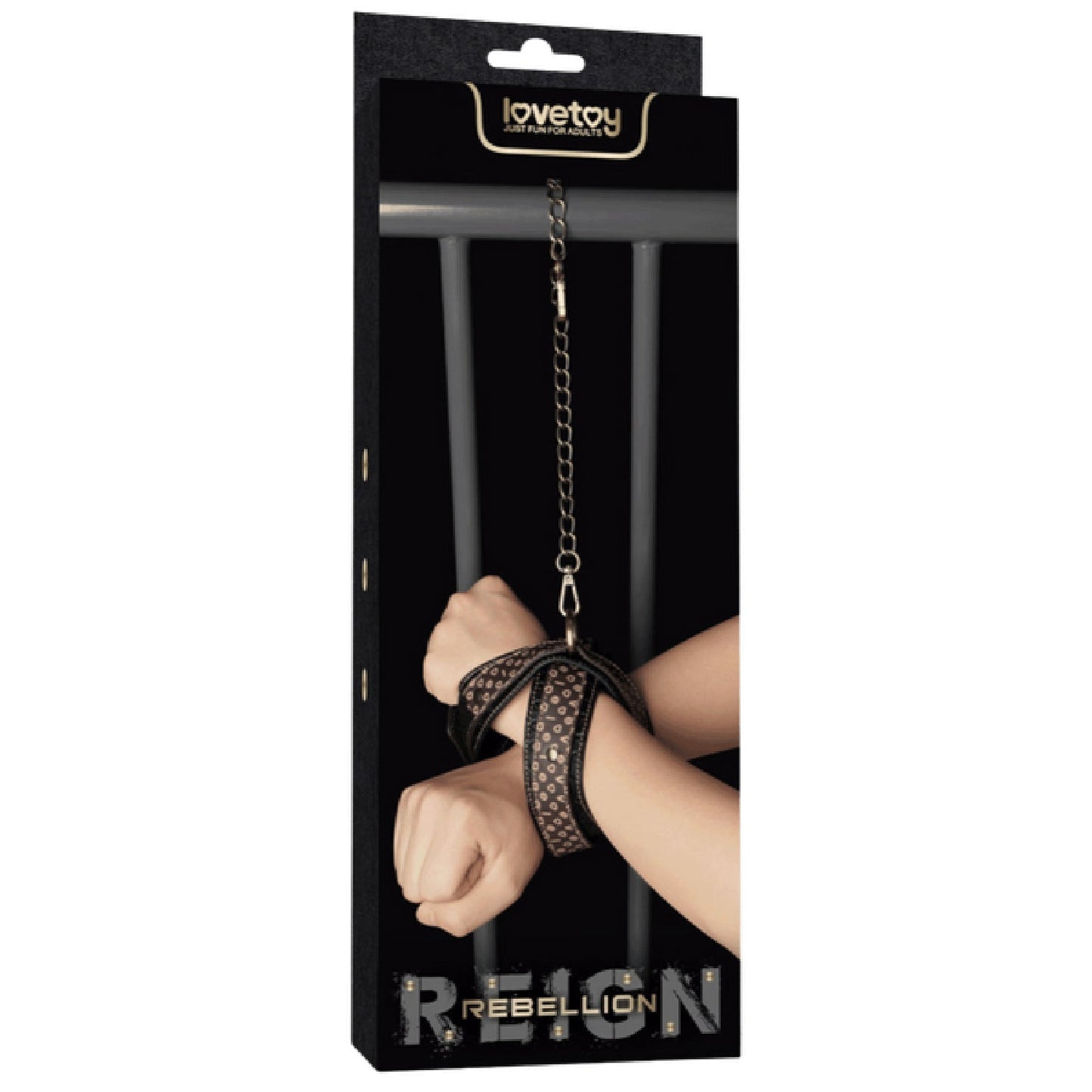 Rebellion Reign Crossed Handcuffs – Premium PU Wrist Cuffs with Velcro Closure
