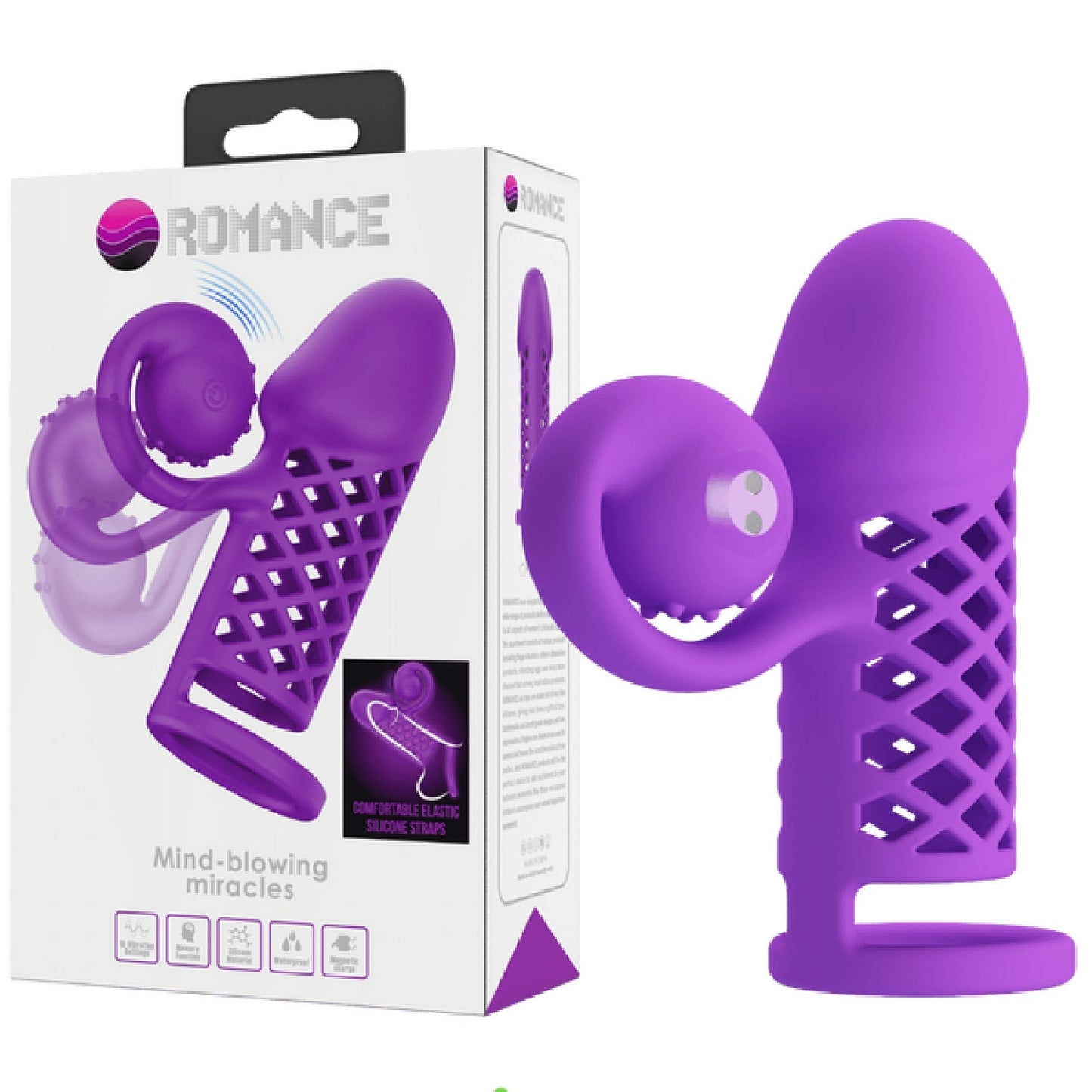 Harden Mind Blowing Miracles – Silicone Penis Sleeve with Vibrations and Ball Strap