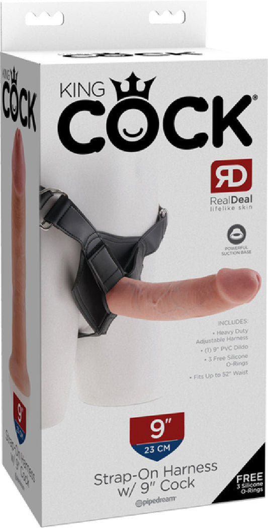 Strap On Harness With 9" Cock (Flesh)