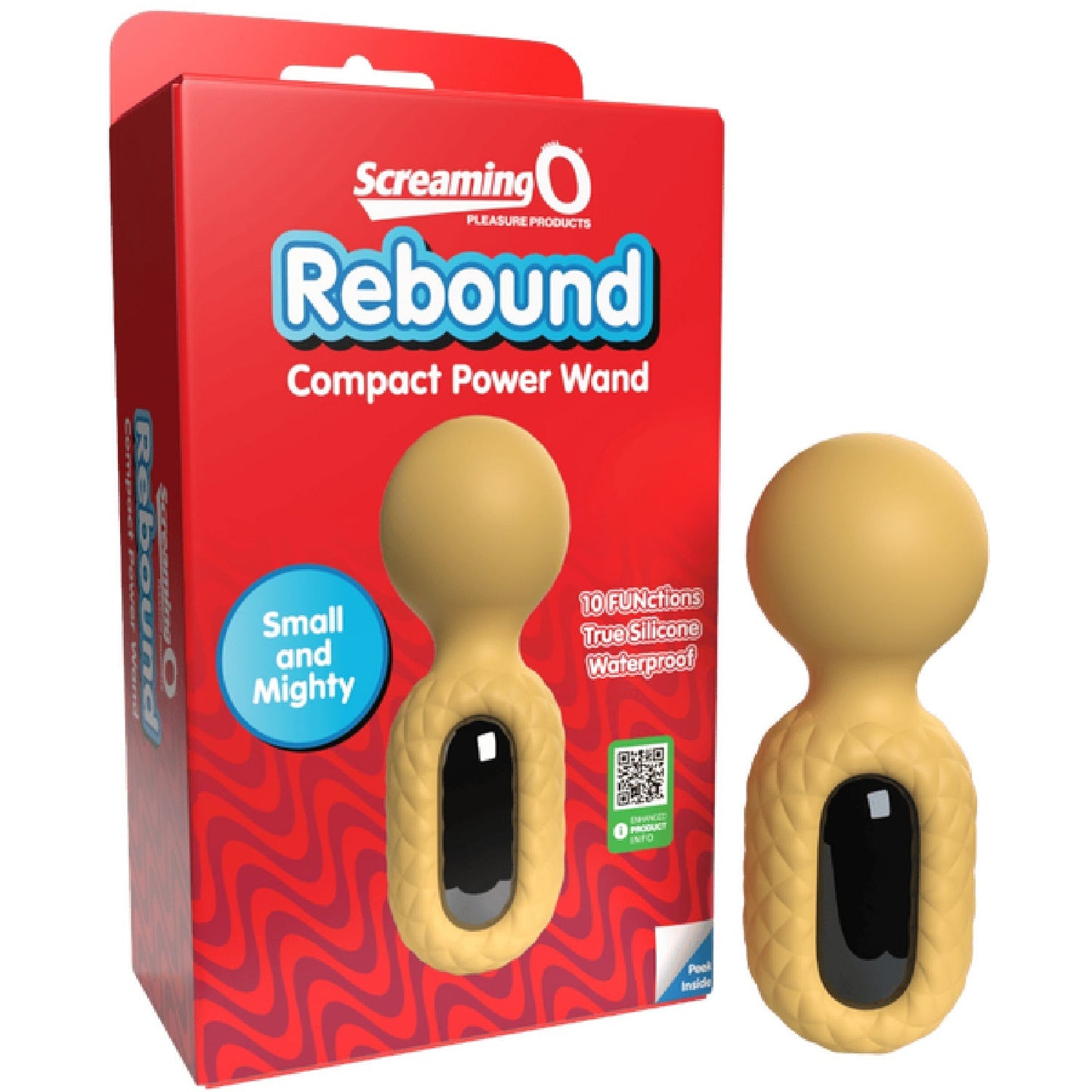 Cuties Rebound Compact Power Wand – Waterproof Rechargeable Wand Vibrator