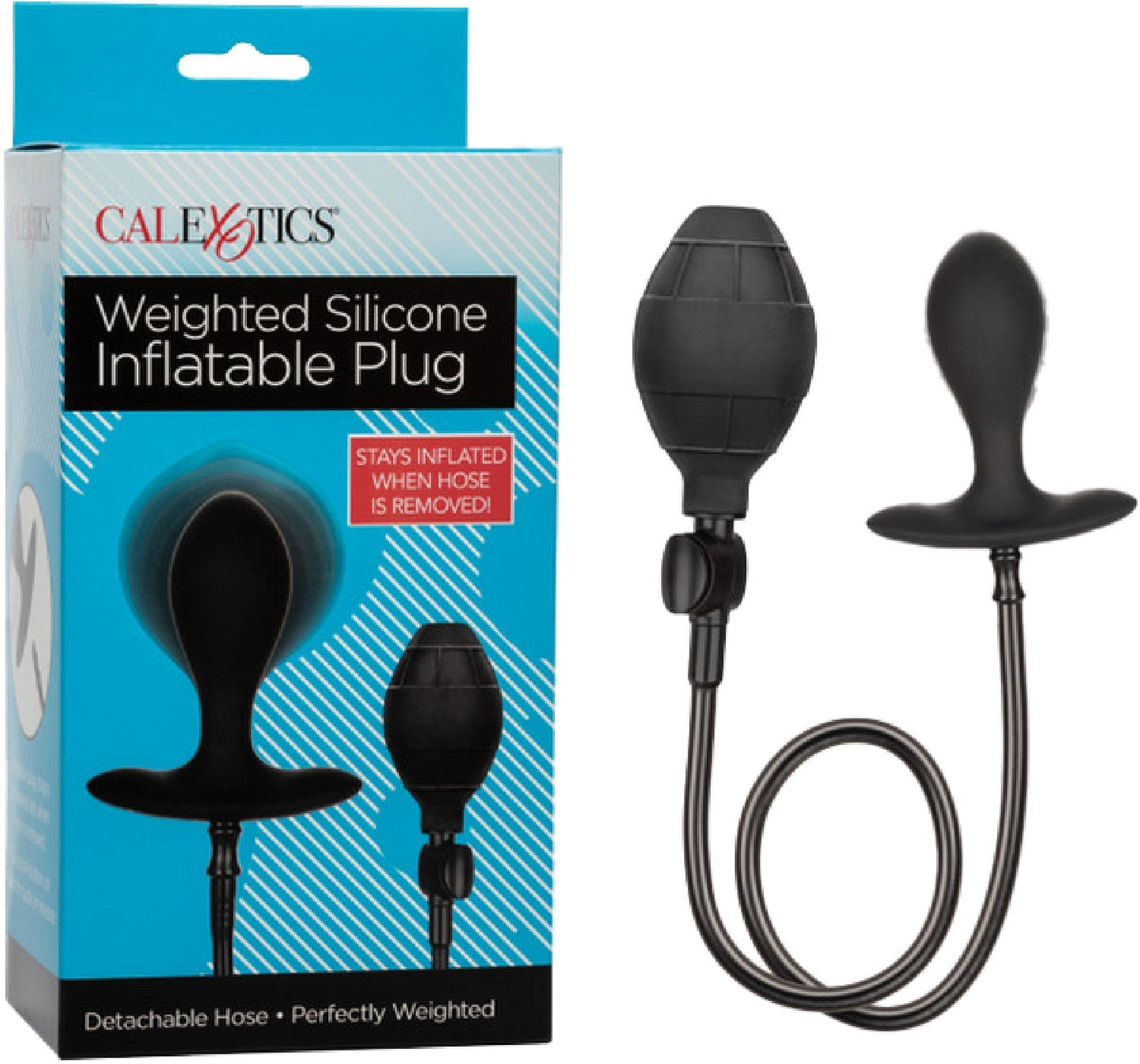 CalExotics Weighted Silicone Inflatable Plug – Inflatable Weighted Anal Plug